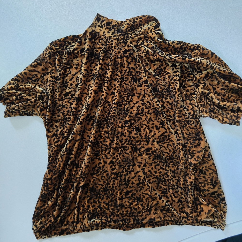 Jan Leslie Animal Print Velvet Tee